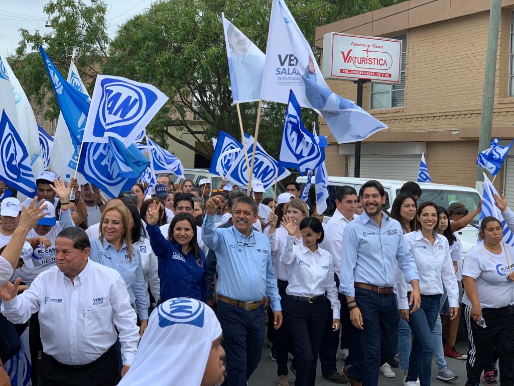 Llenan ciudadanos calles de Matamoros en apoyo al PAN