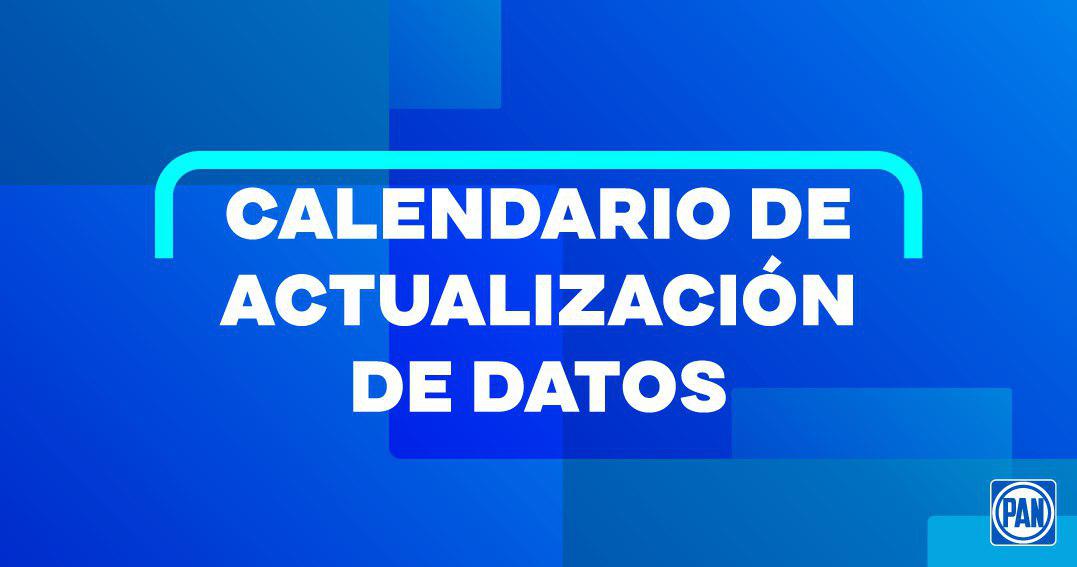 Calendario de Actualización de datos 2019