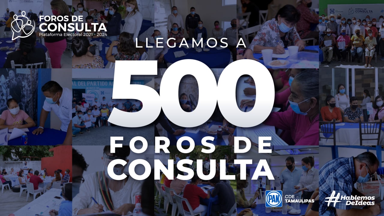¡Todos juntos, lo logramos! Cumplimos 500 Foros de Consulta en todo Tamaulipas: Luis “Cachorro” Cantú.
