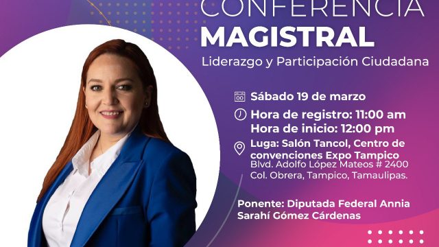PAN Tamaulipas invita a la Conferencia Magistral “Liderazgo y Participación Ciudadana”